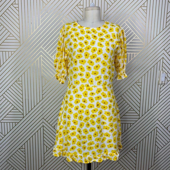 FAITHFULL THE BRAND Florence Mini Dress Yellow - Picture 2 of 12